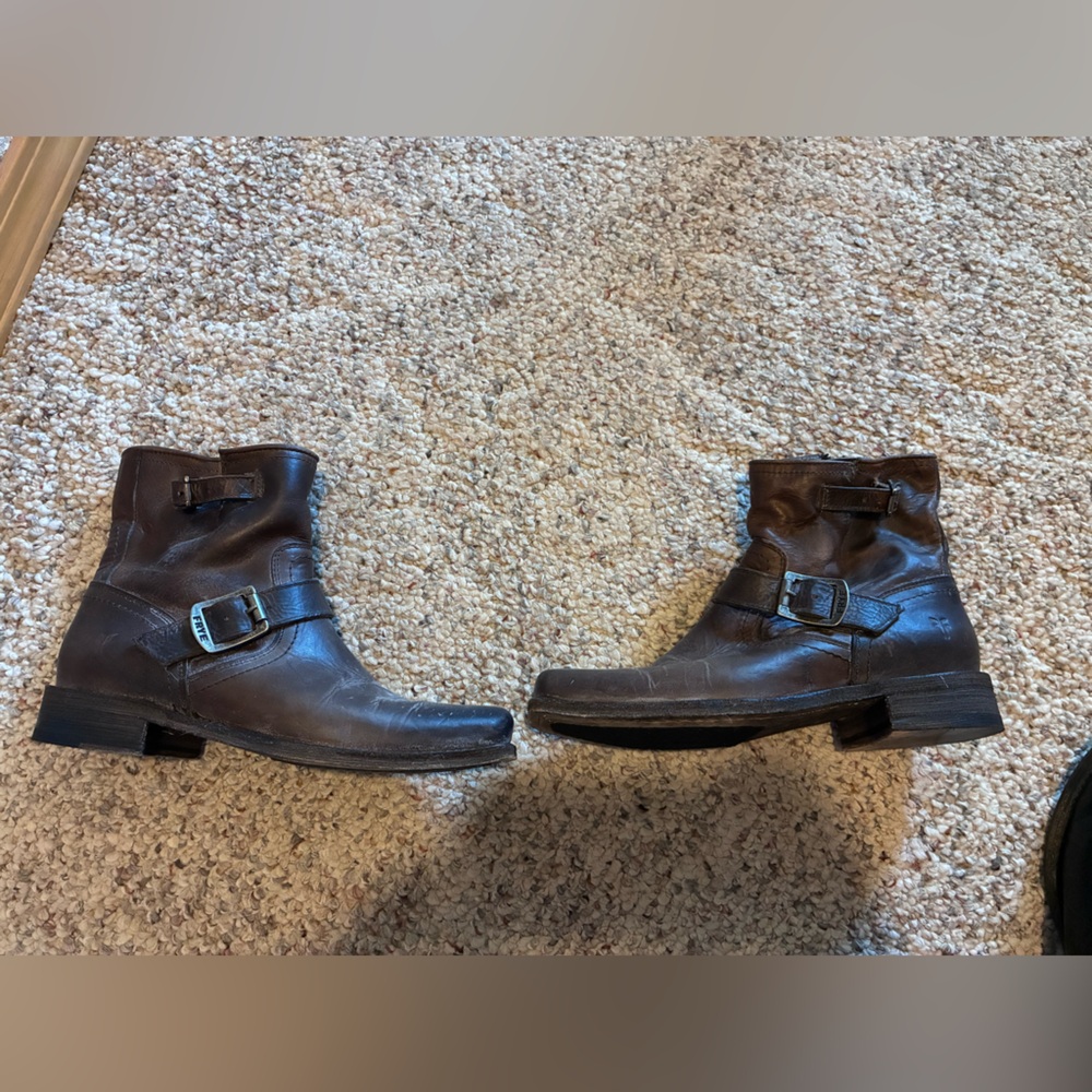 Women’s Brown Leather Buckle Boots